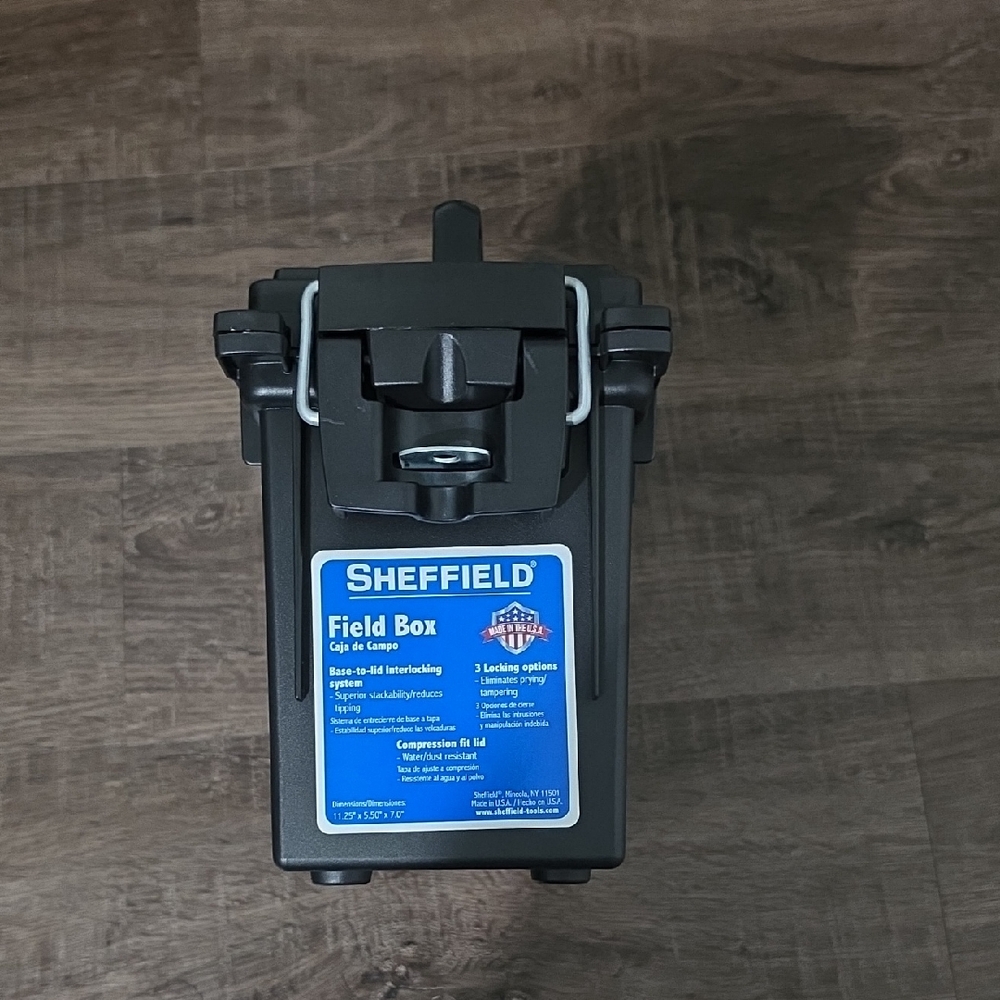 Sheffield Black Field Box - Heavy-Duty Home Storage